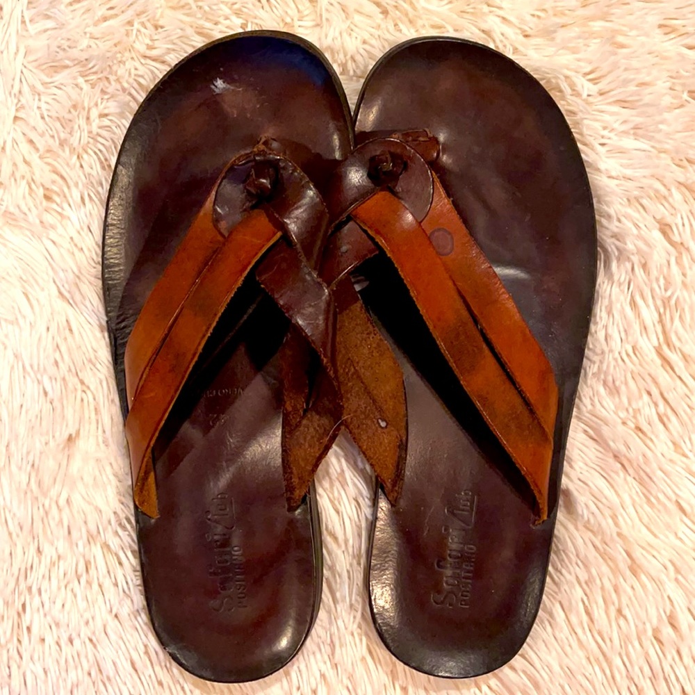 Men’s flip flop: Handmade in Positano men’s leather shoe